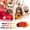 E, variant on Tuscom Red White Blue Flag Color Wig, Patriotic Costume Party Wig for Sports Games Fan Gear, Stretchable & Breathable Synthetic Fiber Wig for Halloween Carnival Festival Events