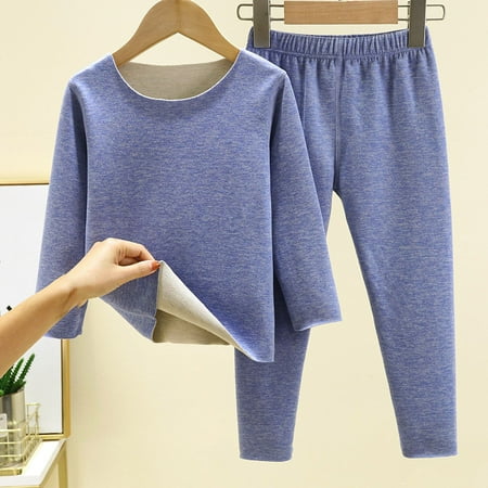 

uublik Pajamas Girls Thick Warm Cozy Home Wear Clothes Top Pants Suit Sizes 18M-10