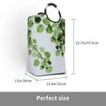 thumbnail image 3 of KLL Watercolor Green Leaves Laundry Hamper,Large Canvas Fabric Lightweight Storage Basket Toy Organizer Dirty Clothes Collapsible Waterproof, 3 of 6