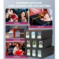 thumbnail image 3 of Wexlerey Card Storage Box for Trading Cards with Display Windows,PU Leather Magnetic Closure 2300 Mtg Deck Box with 10 Colorful Divider Tabs,4 Movable Partitions for Magi, 3 of 9