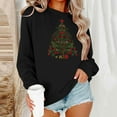 thumbnail image 2 of Festival Tees Women Christmas Pullover Christmas Tree Tops Bow Shirts Stylish Printed Outfits Casual Loose Sweatshirt Tinsel Garments Shining Top Clothing, 2 of 6
