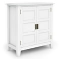thumbnail image 3 of Simpli Home Burlington 30" WD Wood Transitional Low Storage Cabinet in White, 3 of 8
