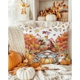 thumbnail image 3 of Decorative Throw Pillow Covers 20x20 Inch Set of 2 Gnome Pumpkin Fall Decor Pillow Cases for Couch, Maple Leaves Fox Rabbit Cushion Case for Living Room Bedroom Bed Car Chair, 3 of 9