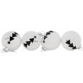 thumbnail image 6 of Northlight Star Topped Trees Glass Ball Christmas Ornaments - 3" - White and Black - 4ct, 6 of 7