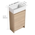 thumbnail image 4 of beingnext  16"/18" Bathroom Vanity with Sink for Small Bathroom,Single Sink Freestanding Bathroom Vanity with Soft Close Door 18.1"W x 10"D x 33.8"H -, 4 of 5