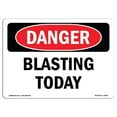 thumbnail image 1 of SignMission OS-DS-A-1218-L-2494 12 x 18 Po Signe de Danger OSHA - Dynamitage Aujourd'hui, 1 of 1