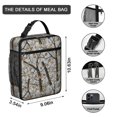 thumbnail image 3 of Camo and Oak Grey Pattern Insulated Lunch Bag for Men Women,Waterproof Lunch Box for Work,Picnic or Travel,Thermal Insulation,10.63x9.06x3.54 Inches, 3 of 5