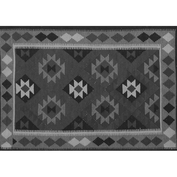 Ahgly Company Indoor Rectangle Oriental Gray Traditional Area Rugs, 5' x 8'