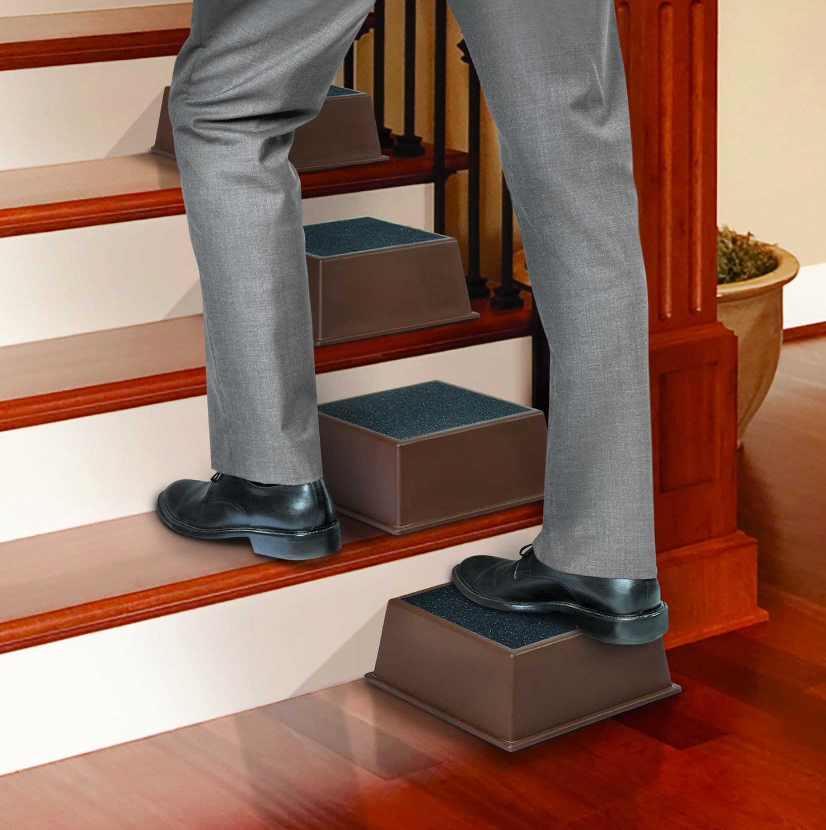 North American Health + Wellness Stair Assist Half Steps - Portable Stepping Stool - Great for indoor and outdoor Stairs - Super Durable Sturdy Steps, Non-Slip, Non-Skid - For Seniors, Kids, Pets