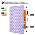 thumbnail image 2 of for iPad Mini 5 2019/Mini 4 3 2 1 Case 7.9 Inch, Rhombus Pattern Multiple Viewing Angles Stand Slim Folio Cover (Purple), 2 of 6