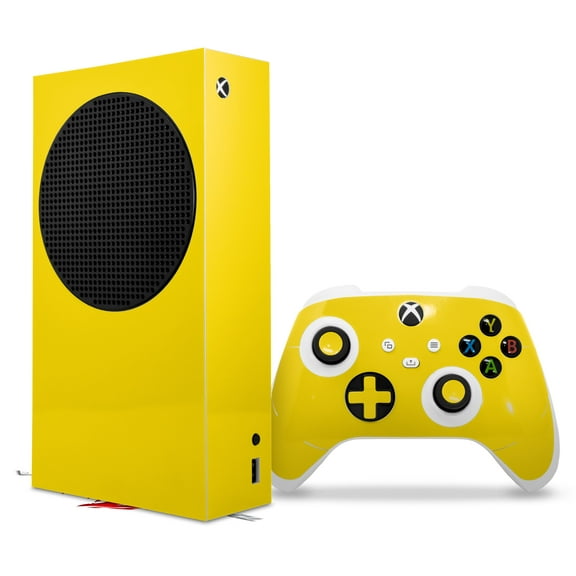 WraptorSkinz Skin Wrap compatible with the 2020 XBOX Series S Console and Controller Solids Collection Yellow (XBOX NOT INCLUDED)