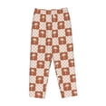thumbnail image 4 of Goofa Brown Palms Printed Soft Pajama Pants for Women, Wide Leg Comfy Casual Lounge Yoga Pants-X-Large, 4 of 9