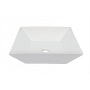 Bianco Pari Ceramic Vessel Sink Plus Pop - Up Drain Set - Chrome