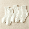 thumbnail image 3 of Girls Breathable Cotton Mesh Crew Socks 5-Pack, White Ruffle Trim for School & Daily,Size 6 T, 3 of 3