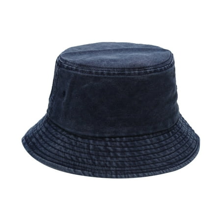 MSJUHEG Bucket Hat Garden Hat Sun Protection Hat Bucket Hat Outdoor Sun Hat Mens Fishing Hat Fisherman Hat Small Bucket Hat Fishing Sun Hat Beach Hats for Women Packable Navy One Size