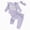 H147-Purple, variant on TOWED22 Infant Newborn Baby Girl Clothes Outfits Ruffled Long Sleeve Romper Pants Set Headband Toddler Clothing 3Pcs,3-6 M