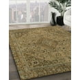 thumbnail image 3 of Ahgly Company Machine Washable Indoor Square Abstract Red Brown Area Rugs, 5' Square, 3 of 7