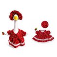 thumbnail image 2 of Christmas Porch Goose Outfit Xmas Dress with Hat for 23 Inch Goose Statue (Red Dress with Hat, One Size), 2 of 5