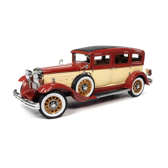 1931 Peerless Master 8 Sedan, Burgundy and Cream - Auto World AW304 - 1/18 scale Diecast Car