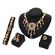 thumbnail image 2 of Qarigey 4 Uds. Conjunto de joyería para mujer, collar con incrustaciones de diamantes de imitación de aleación, anillo, pulsera, pendientes, regalo Ropa, zapatos y accesorios Miscelánea, 2 of 8
