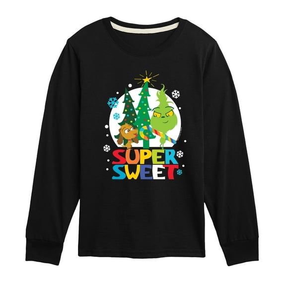 Dr. Seuss The Grinch - Little Grinch - Super Sweet - Toddler & Youth Long Sleeve Graphic T-Shirt