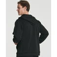 thumbnail image 3 of Real Essentials 3 Pack: Mens Fleece Long Sleeve Full Zip Hoodie - Athletic Sweatshirt Jacket (Available in Big & Tall), 3 of 6