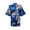 Jewel Blue, variant on Floral Satin Womens Plus Size Robes, Sizes 20-38, Lightweight Sleepwear Robe Kimono, Knee Length