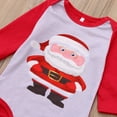 thumbnail image 4 of Odeerbi Christmas Pajamas For Family Matching Outfits Boy Girl Santa Romper Plaid Pants Outfits Set, 4 of 9