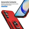 thumbnail image 6 of for Samsung Galaxy S23 FE Case, Slim Fit Military Grade Drop Tested Dual Layer Shockproof Case with 360 Ring Holder Kickstand Protective Rugged Car Magnetic Non-Slip Phone Case,Red+Black, 6 of 10