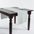 thumbnail image 1 of Saro Lifestyle Chemin de Table Rectangulaire à Franges 16 x 72 Bleu & Gris Lin Lavé à la Pierre, 1 of 1