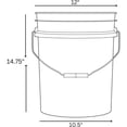 thumbnail image 4 of LZHF 5 Gallon Grey Food Grade Bucket with Black Screw on Lid, BPA Free Container (Pack of 3) Made in USA, 4 of 4