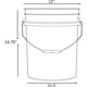 thumbnail image 4 of LZHF 5 Gallon Green Food Grade BPA Free Made in USA Bucket Pail with Airtight Screw On Blue lid(Pack of 2), 4 of 4