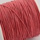 thumbnail image 2 of 1 rollo de 10 m (10,93 yardas) de hilo de algodón encerado de 1 mm para ensartar, ideal para hacer pulseras, collares, bisutería y manualidades. Color coral claro., 2 of 2
