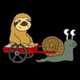 thumbnail image 3 of CafePress - Snail Pulling Wagon With Sloth Men's Dark Pajamas - Men's Dark Loose Fit Cotton Pajama Set, 3 of 7