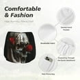 thumbnail image 4 of Balery Realistic Rose Skull Pattern Women's Running Shorts with Liner 2 Pockets Elastic Workout Athletic Gym Yoga Shorts-Medium, 4 of 7