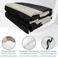 thumbnail image 4 of Twin Quilt Set 68''x86'', Black Cream Striped Lightweight Bedspread Coverlet Set with 2 Pillow Shams, Farmhouse Vintage Shabby Chic Wood Grain Breathable All Season Quilt Bedding for Dorm/Bedroom, 4 of 9
