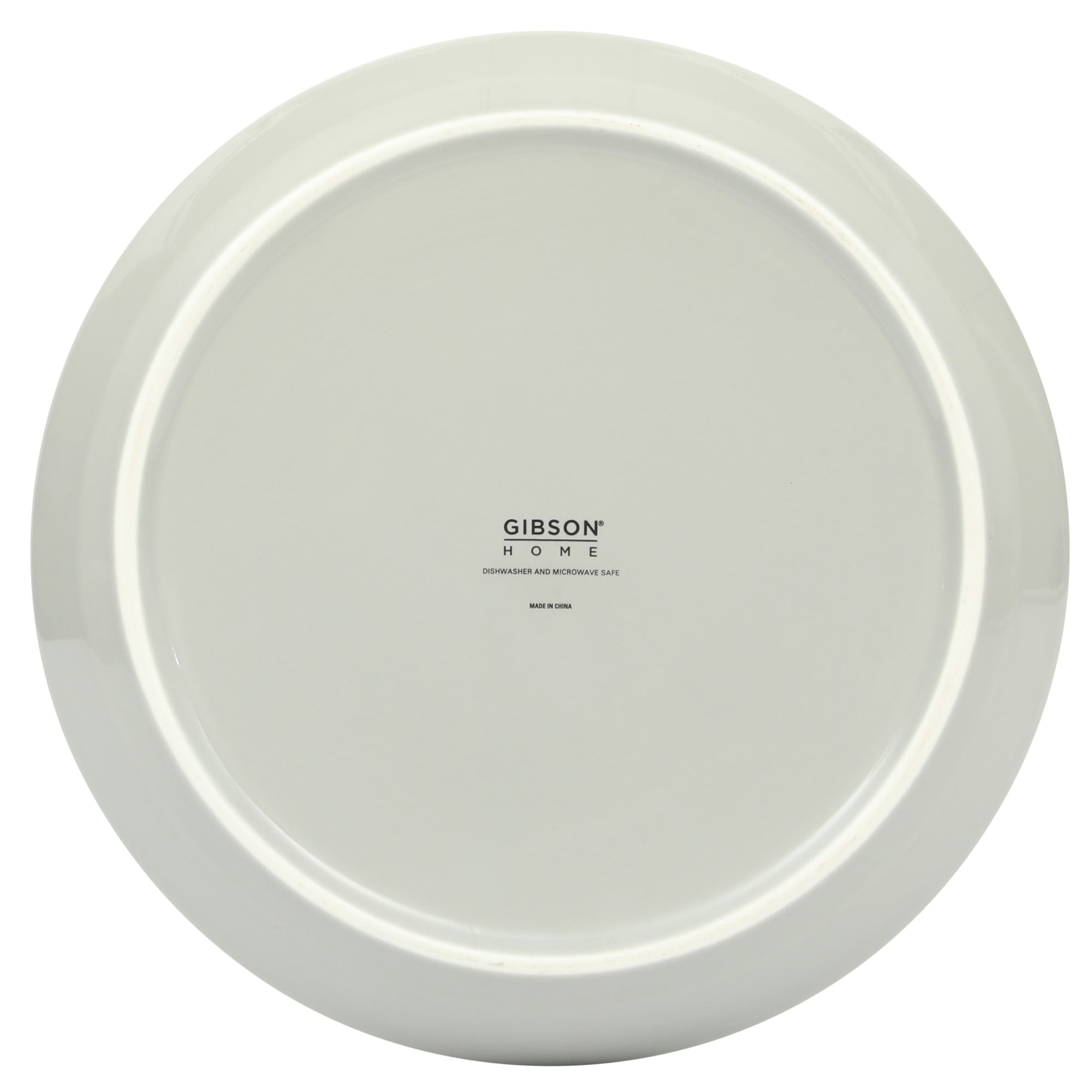 Gibsn Home Summer Shades 16 Piece Plates and Bowls Dishes Service for 4 Porcelain Dinnerware Set - Grey