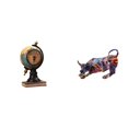 thumbnail image 1 of Figura de escritorio,Reloj de mesa con figura de globo terráqueo,decoración para oficina y hogar,Estatua de toro de resina,Estatua de toro de resina pintada,escultura para el hogar,Figuras, 1 of 8