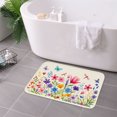 thumbnail image 3 of FJPT Non Slip Flannel Polyester Floor Mat With Floral Butterfly Design For Bathroom Kitchen Bedroom Decor 31.5x19.7 inch, 3 of 5