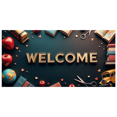 thumbnail image 1 of Welcome Banner with International Flags Circular Design Background Event Decoration Party Supplies Global Conference Backdrop Indoor Outdoor Display, 1 of 4