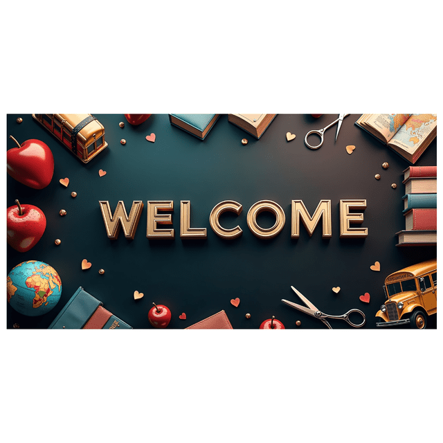 Welcome Banner with International Flags Circular Design Background Event Decoration Party Supplies Global Conference Backdrop Indoor Outdoor Display