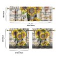thumbnail image 6 of Kitchen Curtains 24 Inch Short - 3 Panel Set, Boho Sunflower Butterfly Floral Print, Rod Pocket Window Curtain for Rustic Farmhouse, Country Vintage Summer Decor, Easy Wash, 6 of 6