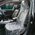 thumbnail image 3 of 100Pcs Disposable Car Seat Covers Plastic Seat Covers for Cars Universal Disposable Clear Plastic Car Cover, Car Disposable Transparent Seat Protective Covers（140*80cm), 3 of 5