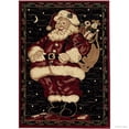 thumbnail image 4 of High Quality Woven Santa Claus with Mistletoe Design Border 3x5 Area Rug, 4 of 5