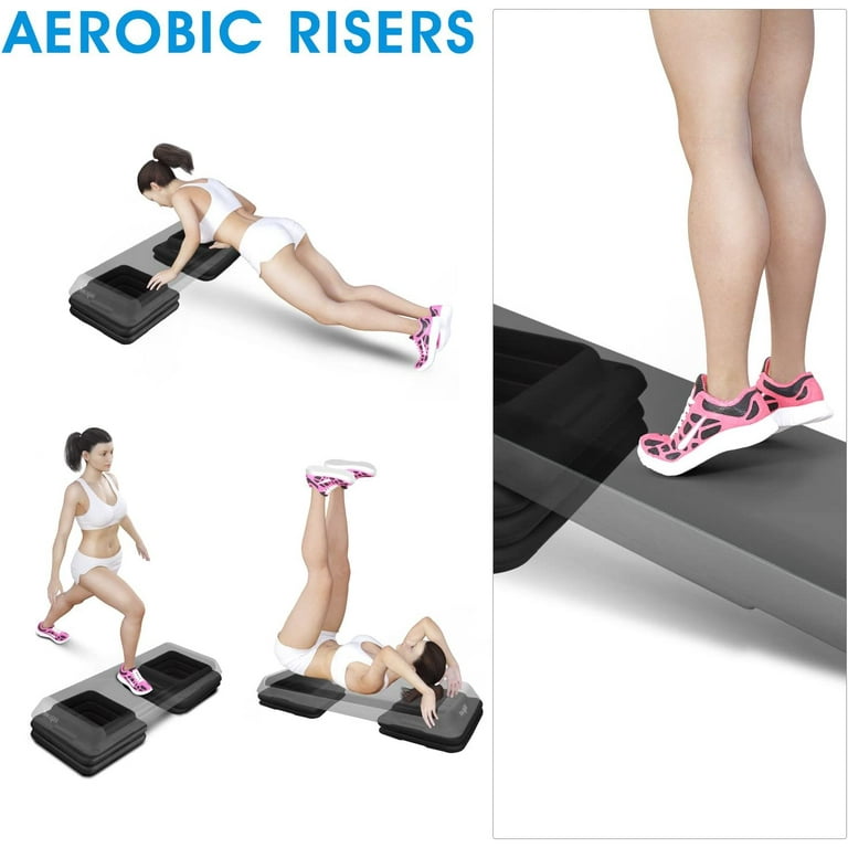 Step Up Exercise Platform Yes4All 16x16 Adjustable Aerobic Step Risers ...