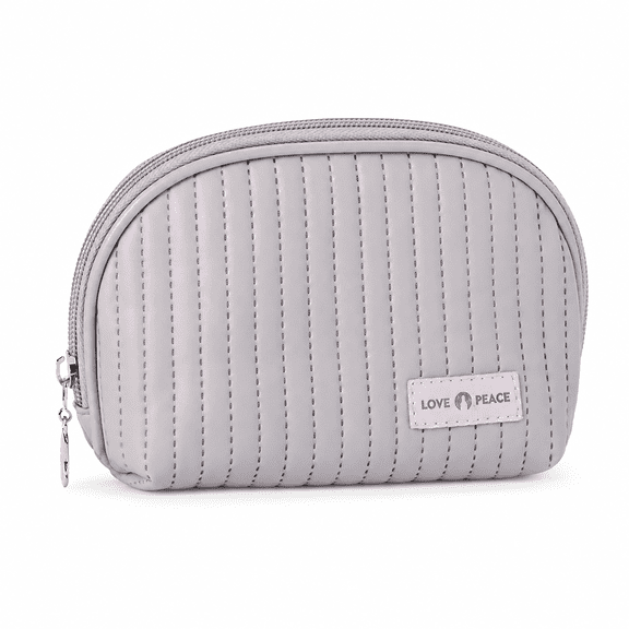 ABPETE Small Makeup Bag for Purse Mini Cosmetic Pouch Waterproof Zipper Pouch for Women Small Cosmetic Bag PU Leather Travel Makeup Bag Lipstick Bag Light Purple