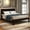 Espresso, variant on Harper & Bright Designs Full Platform Bed Frame with Headboard, Wooden Full Size Bed Frame with Wood Slats Support for Boys Girls Adults, White
