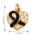 thumbnail image 2 of TIELUTT Cancer Awareness Ribbon Hanging Ornament Ribbon Inspirational on Rope Rose Tassels for Jewelry Making Acrylic Beads for Chandeliers Painted Glass Window Hangings Glass Decorations for Window, 2 of 3