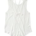 thumbnail image 2 of Aeropostale Womens Lattice Back Tank Top, White, Juniors, X-Large, 2 of 2