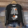 thumbnail image 2 of Ydojg Fall Sweaters For Women 2024 Fall Winter Skull Print Casual Pullover Crewneck Long Sleeve Tops Womens Outfit Black 2Xl, 2 of 3